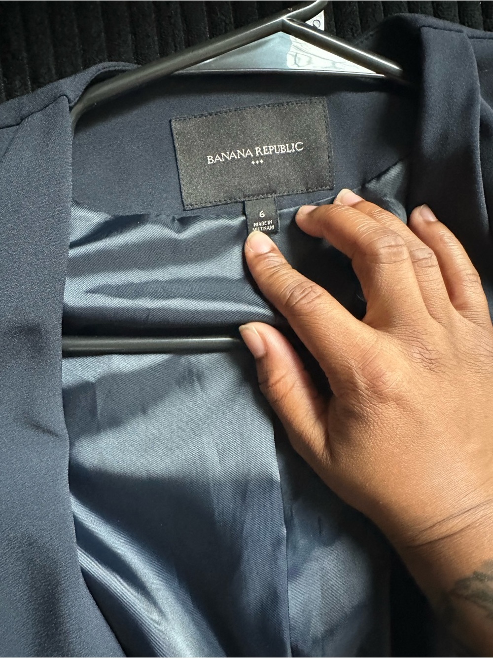 Banana Republic Navy/Charcoal Women's Blazer